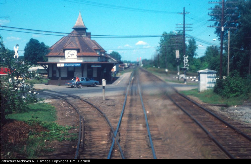 Passing Fort Edward station on Amtrak 68